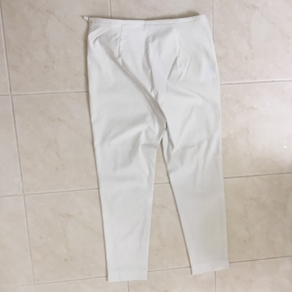 J McLaughlin Pants Womens Size 8 White Side Zipper Stretchy - Picture 5 of 5